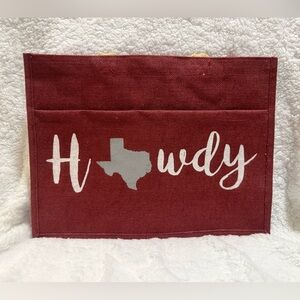Texas A&M Large Canvas Maroon Howdy Tote